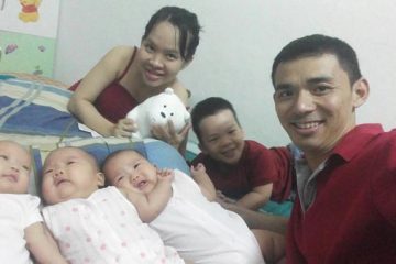 Mẹ SG cao “mét rưỡi” mang bầu 3 tự nhiên, chồng thương không ngại đổ bô, thay tã cho vợ